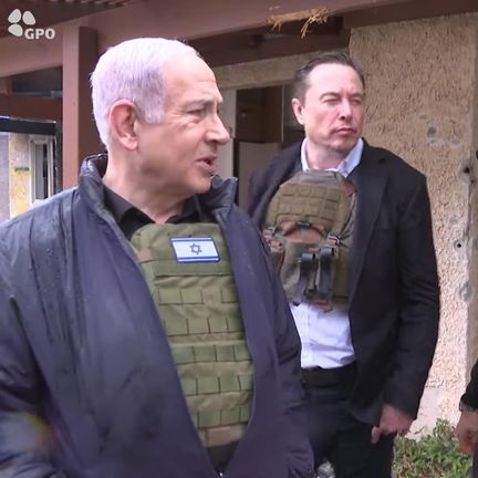 🚨🇮🇱 Elon went to meet with the ISRAELI TERRORISTS.

🚨🇵🇸 Will he go to meet with their victims in GAZA? #ElonGoToGaza