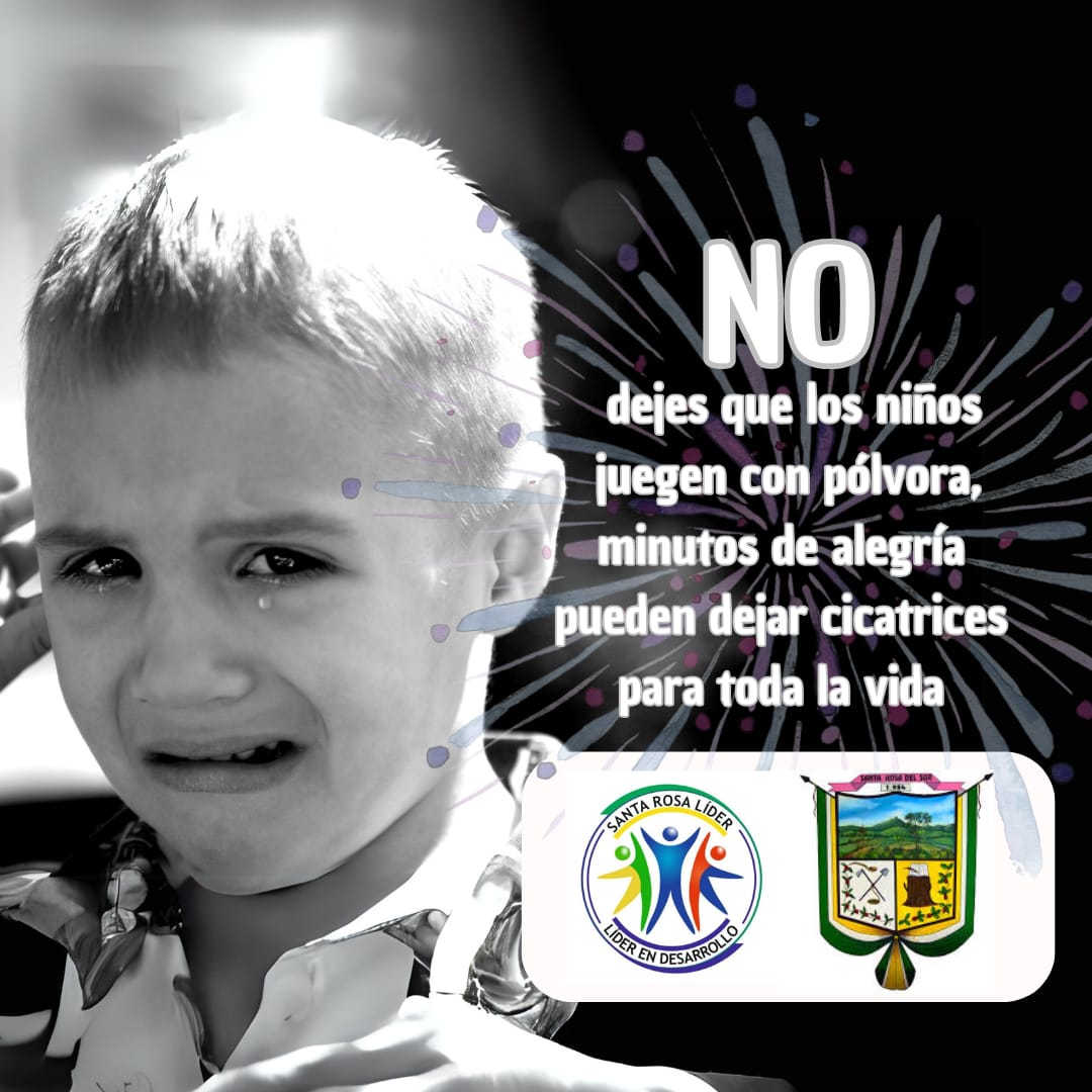 SantaRosadelSur's tweet photo. La pólvora no es un juego.🎇🧨

No permitas que los niños usen pólvora, evita accidentes lamentables. También es importante  proteger a los animales, son los que más sufren por el ruido. https://t.co/Yue9bSRb3t