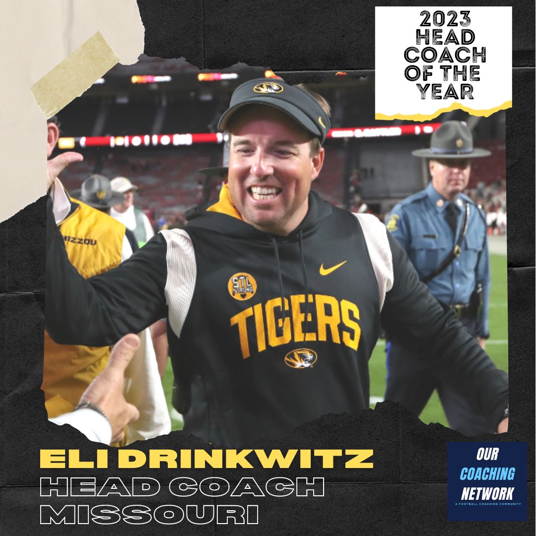 🏈Head Coach of the Year🏈 Our @SEC Head Coach of the Year is @MizzouFootball's @CoachDrinkwitz👏 Finished 6-2 in SEC Play, 10-2 overall, & ranked 9th after a 3-5 in conference play '22✍️ FBS Conference Coach of the Year 🧵👇