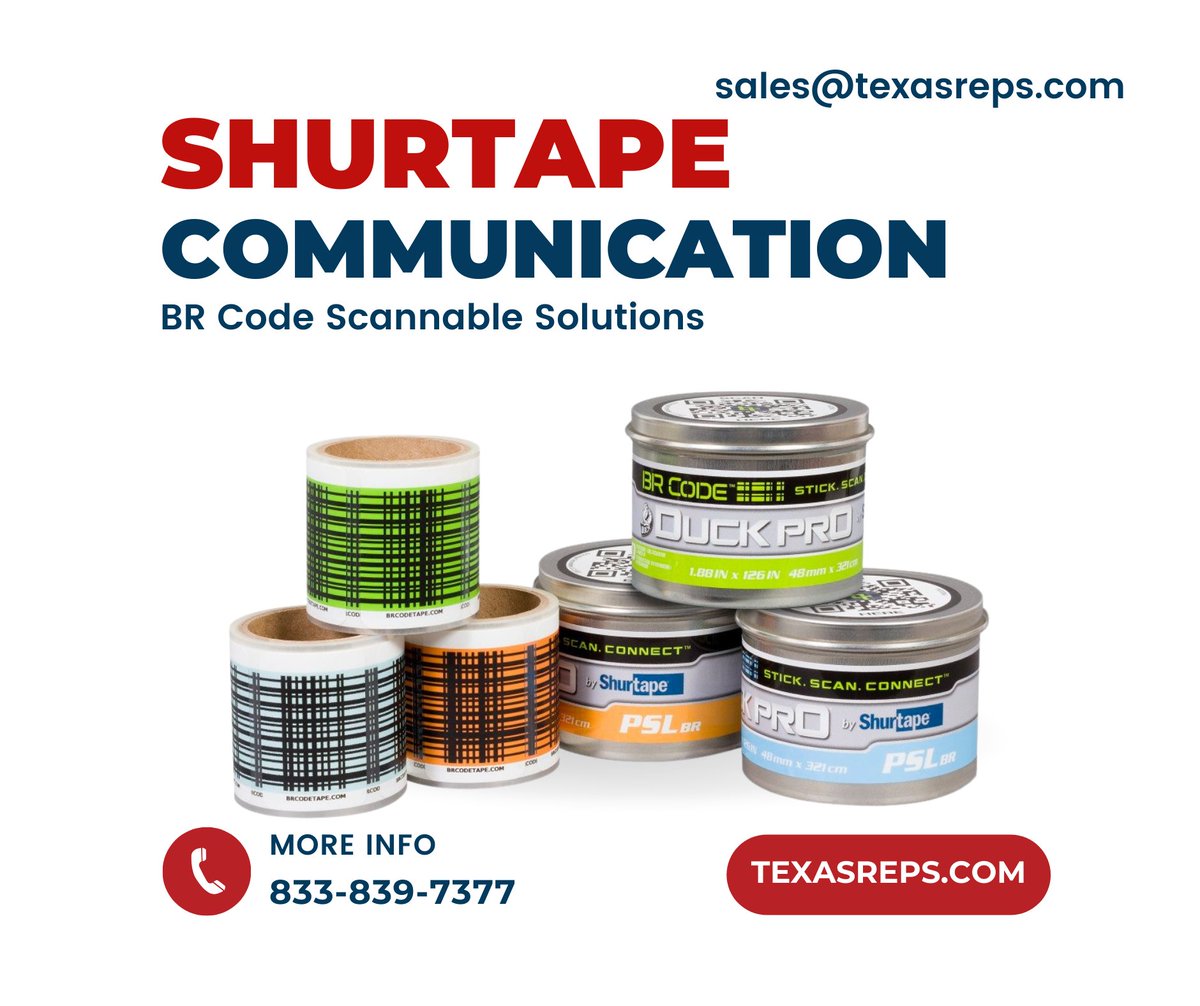 Texas_Reps's tweet photo. 📲 Duck Pro® by Shurtape® BR Code™ bags the 2023 Safety Award 🏆! Stick, scan &amp; connect to digital info with scannable tapes &amp; labels. 🦆✨

Transform spaces into smart environments with #BRCode.

Discover more at https://t.co/Dabkkxx2mc.

#Shurtape #DuckPro #Innovation #Safety https://t.co/49nay9orEU