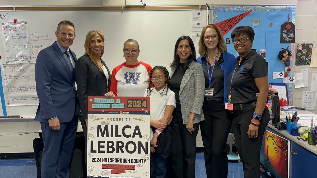 VanAyresHCPS's tweet photo. Our second Teacher of the Year finalist is Milca Lebron from @WoodbridgeElem. She has been a part of the Wildcat family for 19 years. Her involvement on campus is incredible! https://t.co/C4NcQhPuRR