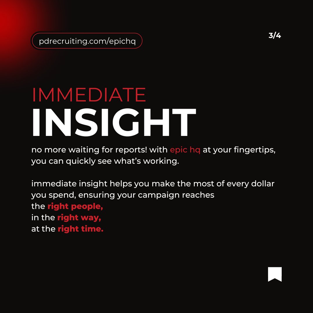PDrecruiting's tweet photo. Epic HQ | Real-Time Analytics

No more reports. Epic HQ gives you real-time analytics, which means you can see the number of people viewing, interacting with, and responding to your ads the moment it happens.

#epicrecruiting #realtime #analaytics #app #applaunch #lawenforcement https://t.co/ivvXqfImUE