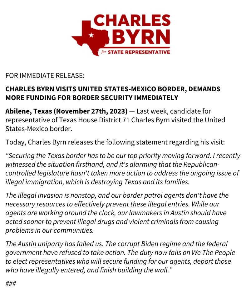 ByrnForTexas's tweet photo. https://t.co/Sn3vf9gHqa