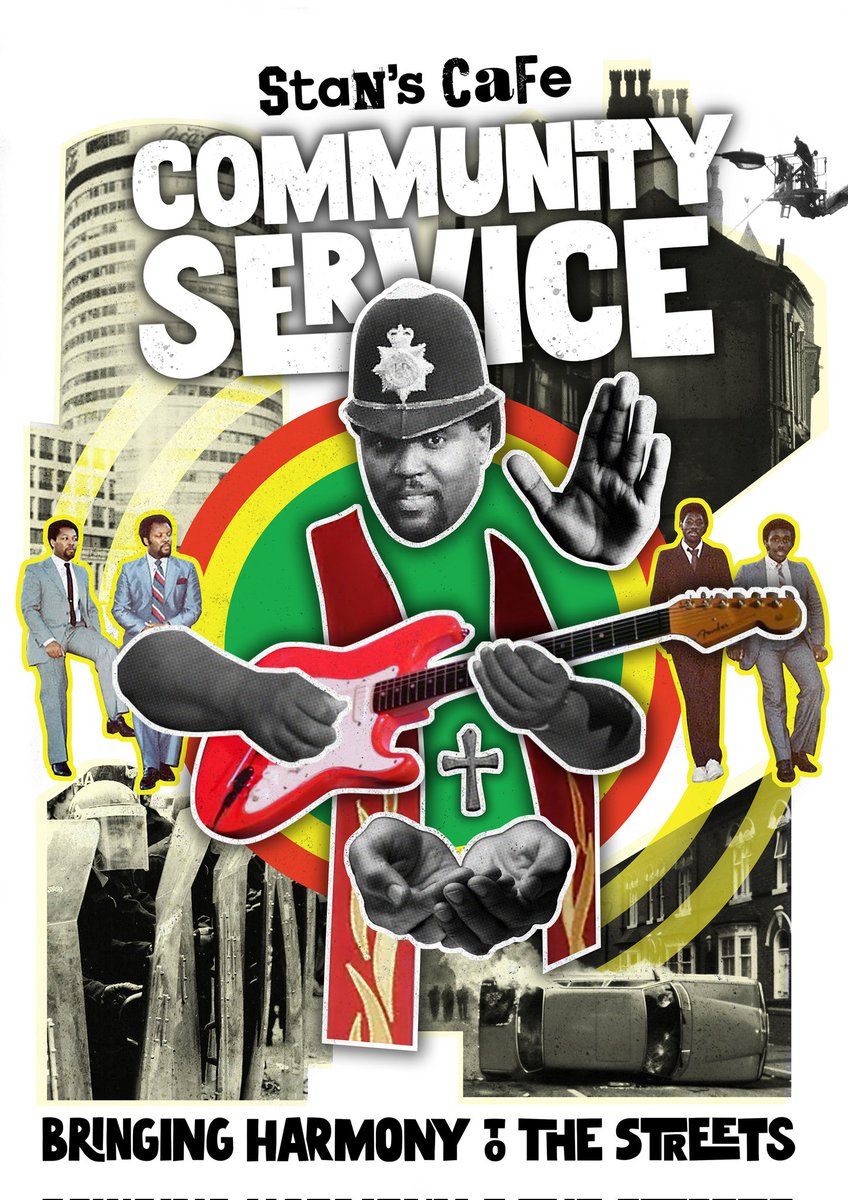 NEW SHOW! It's the 1980s. One of the Midland's first Black Police officers and an acclaimed gospel guitarist faces conflict on the streets, at work and in church. #Communityservice bring harmony to the streets. @belgradetheatre @BrumHippodrome @tftheatres @NewWolsey @DerbyTheatre