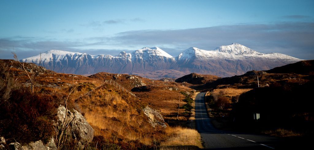 #Scotland scenery was cranking out all the hits last weekend, including this view of Quinaig as seen from the #nc500 driving from Lochinver towards Ullapool.