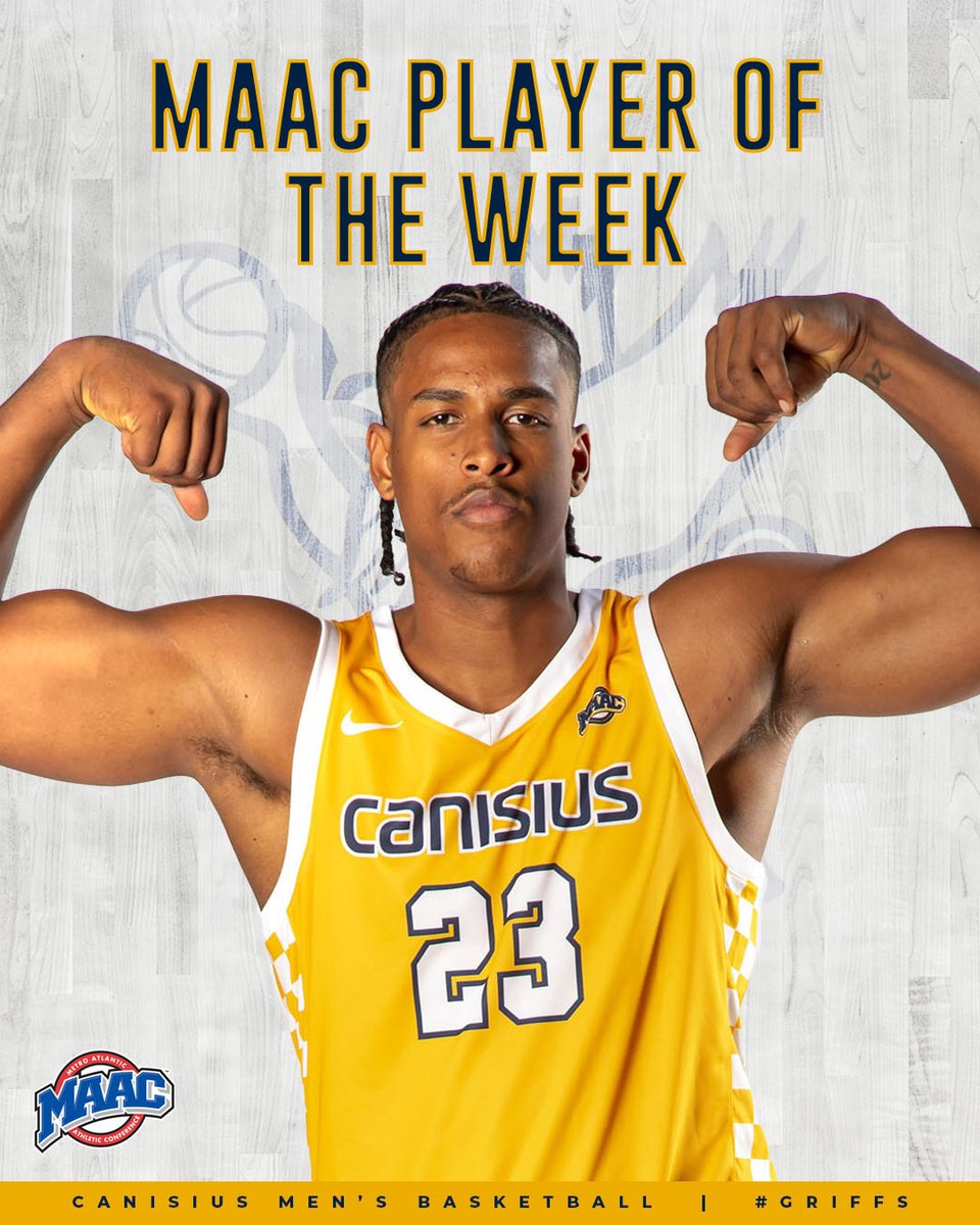 The #Griffs big man had a big week.

<a href="/neatlyyy_/">Frank Mitchell</a> named the <a href="/HerculesTires/">Hercules Tires</a> MAAC Men's Basketball Player of the Week.

#MAACHoops