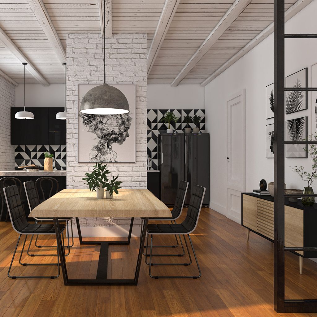 HomiloCompany's tweet image. Urban Edge: Bold Industrial Kitchen &amp;amp; Dining With Statement Style 
Feast in this industrial-chic kitchen and dining area, boasting an audacious backsplash for a dramatic finish.
Check more ➡️ buff.ly/47CcIuX 
#diningroomdecor #diningroomdesign #diningroomtable