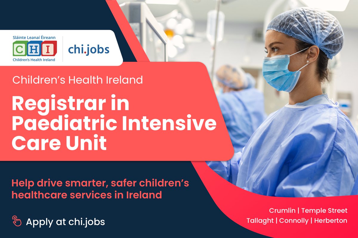 Paediatric Critical Care posts are ideally suited to trainees with backgrounds in Paediatrics, Anaesthesiology or Emergency Medicine. Applications are invited for the role of Registrar in Paediatric Intensive Care Unit. Apply here: ow.ly/WK3H50QbFOl