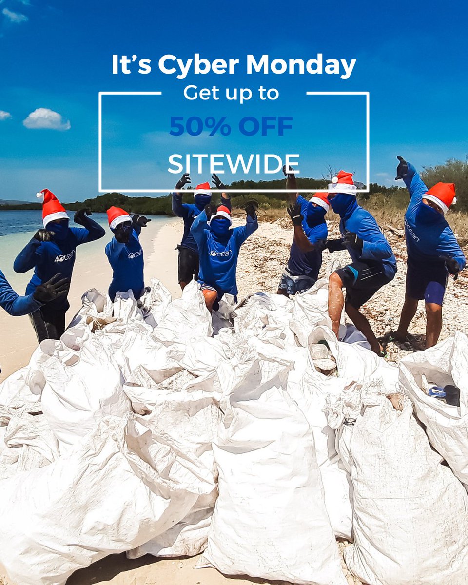 4ocean's tweet photo. Are you looking to help clean the ocean this Holiday Season?

Click below to save up to 50% off and pull your pounds today🤙 
https://t.co/nBtV0NSBAq

#cybermonday #sustainability #sustainablegifts #sale #cybermondaysale #cleanocean https://t.co/Etcy5KBjRO