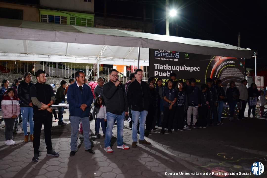 CUPSBUAP's tweet photo. Agradecemos el apoyo del comité organizador de la Noche de las Estrellas, al Ayuntamiento de Tlatlauquitepec, al Lic. Porfirio Loeza Aguilar, al Ing. Agustín González Azpiroz y la C. de Educación, así como al Bach. Benito Juárez García, de la localidad de Oyameles.

#NdE2023 https://t.co/xBhZu6zXnk