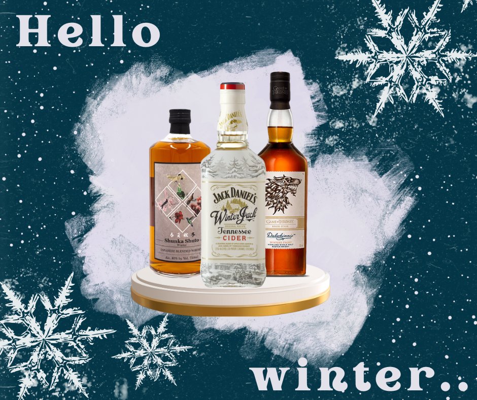 Embrace the chill with a warm welcome and a touch of spirits. ❄️🥃 Hello, Winter! Let the cozy nights and festive vibes begin.