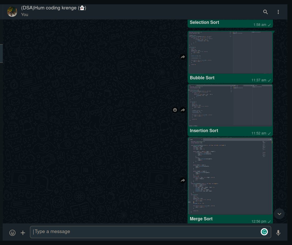 jhaharsh03's tweet photo. Day 0.1 #100DaysOfCode
Completed:
1) All sorting algo
2) One OA Attempt
Need to Improve:
1) Aptitude Speed
2) Complete SQL
#code
#onwork https://t.co/V8rGcLsIu5