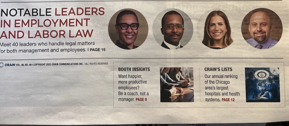 My beautiful wife being mentioned in Crain's Magazine for a third time!  Very proud of her!!!