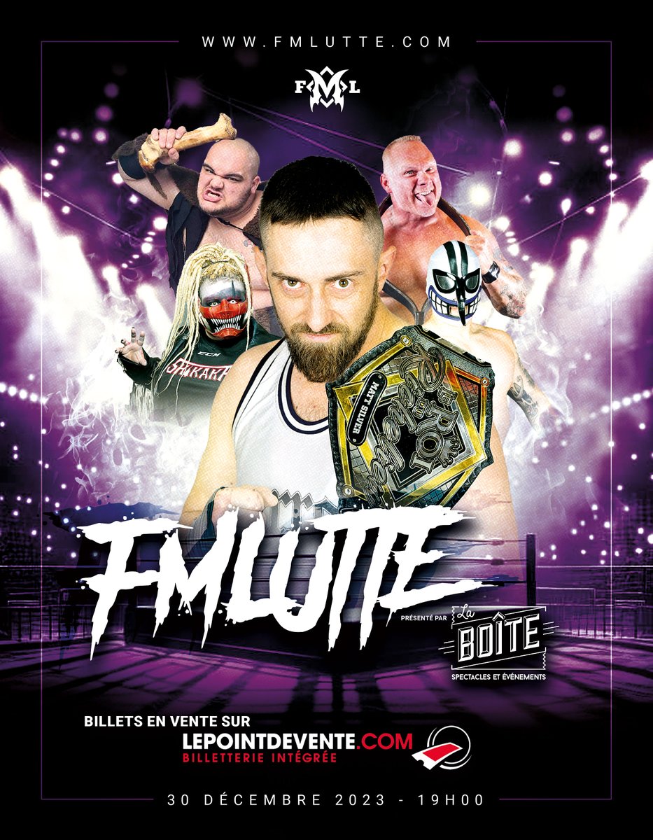 FmLutte's tweet image. Affiche Web pour Spectacle de Lutte | SAINT-JEAN-SUR-RICHELIEU | POUR UN PUBLIC AVERTI! cette évènement est une présentation de La Boîte - Événements  &amp;amp; Spectacles
facebook.com/events/1400819…
Pour les billets c'est ici! 
lepointdevente.com/billets/s2s231…