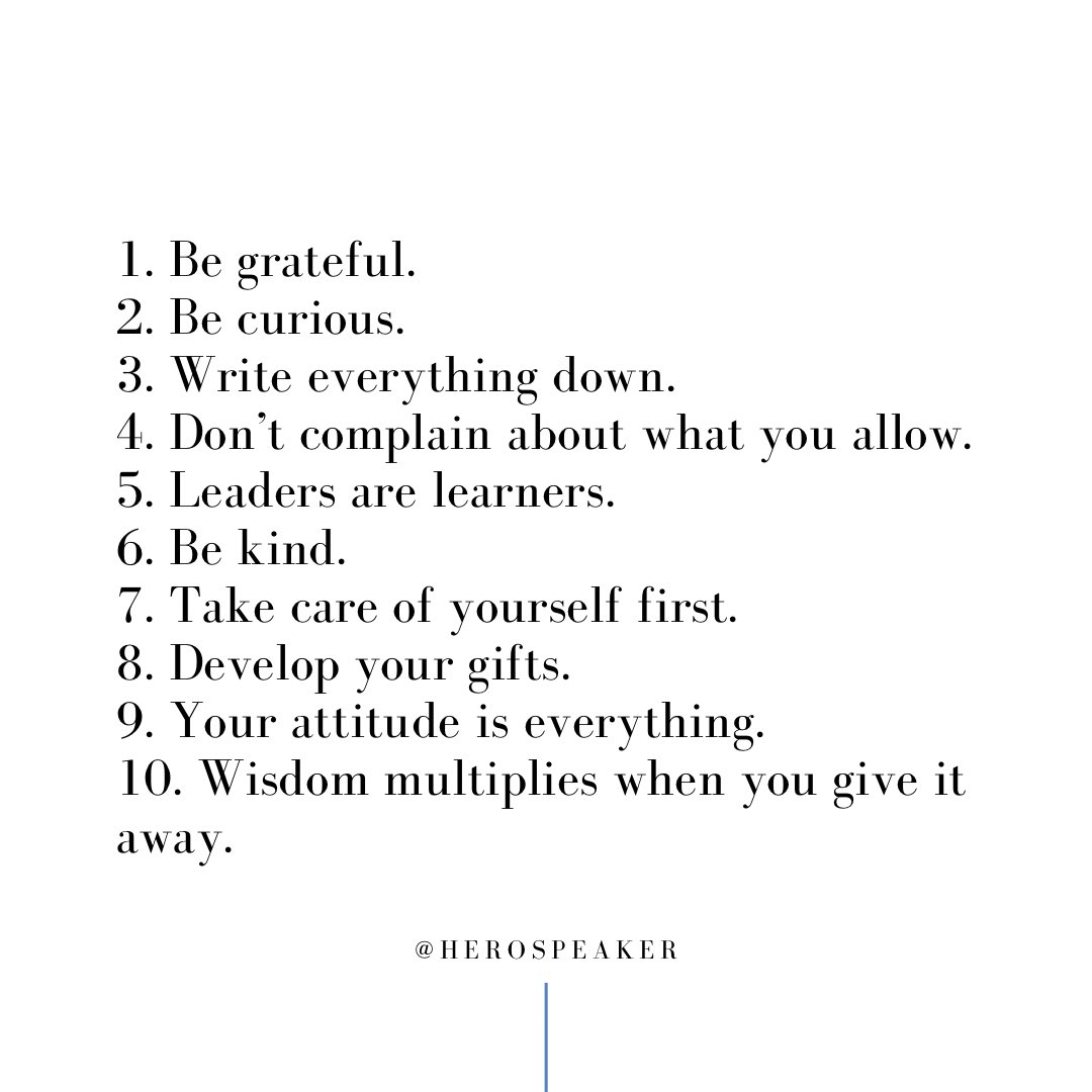 HeroSpeaker's tweet image. My mentor was a great human. He not only changed my life, he saved it. 
 
Here are some of the lessons he taught me.

To subscribe to my weekly LinkedIn newsletter, click link linkedin.com/newsletters/th…

#rulesforlife #rulesforsuccess #theheroeffect #mentorsmatter #bepresent