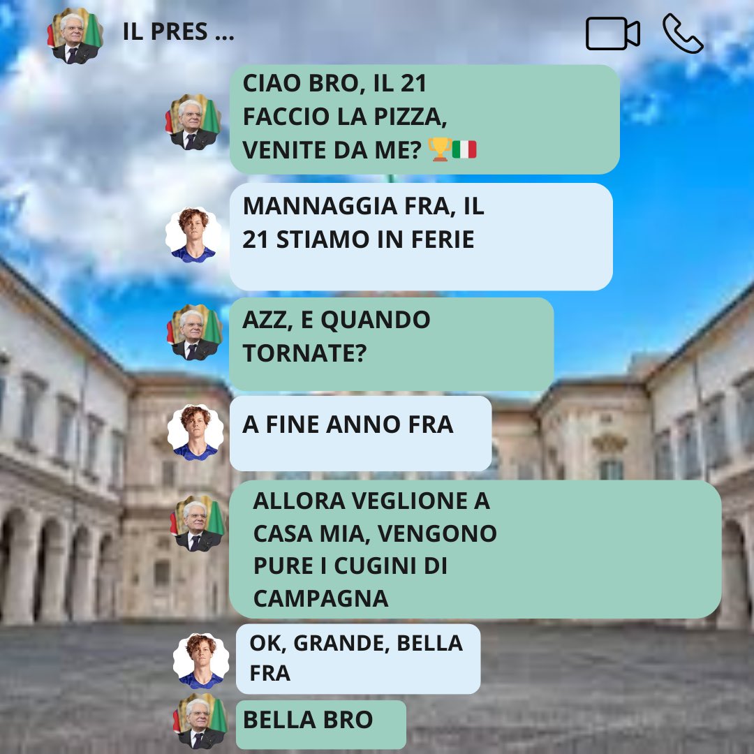 M49liberorso's tweet photo. Ecco come sono andate le cose
#Mattarella #Sinner https://t.co/dVtuYpTvG0