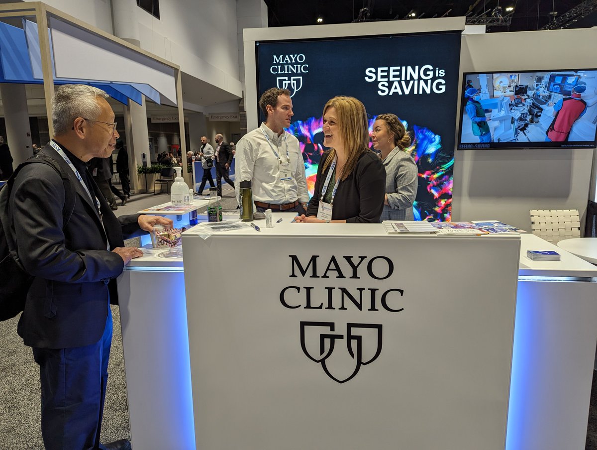 Want to learn about educational offerings, collaboration opportunities, life-changing careers and more at @MayoClinic? Stop by Booth 6800 in North Hall Level 3 to talk with with us! #RSNA23. #MayoAtRSNA23