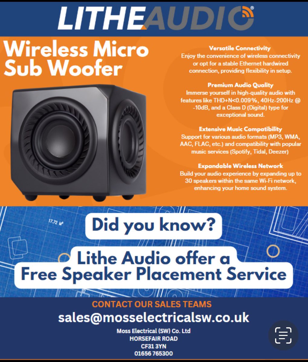 🔊 Unleash powerful bass with @lithe_audio Wireless Micro Sub-Woofer! No cords, just pure sound:
 
✨ Plug &amp; Play
✨ Wireless Connectivity
✨ Works With Any Googlecast Speaker
✨ App-based DSP
✨ High-Quality Audio
 
#LitheAudio #WirelessSubWoofer #mosselectricalsw #wearemoss