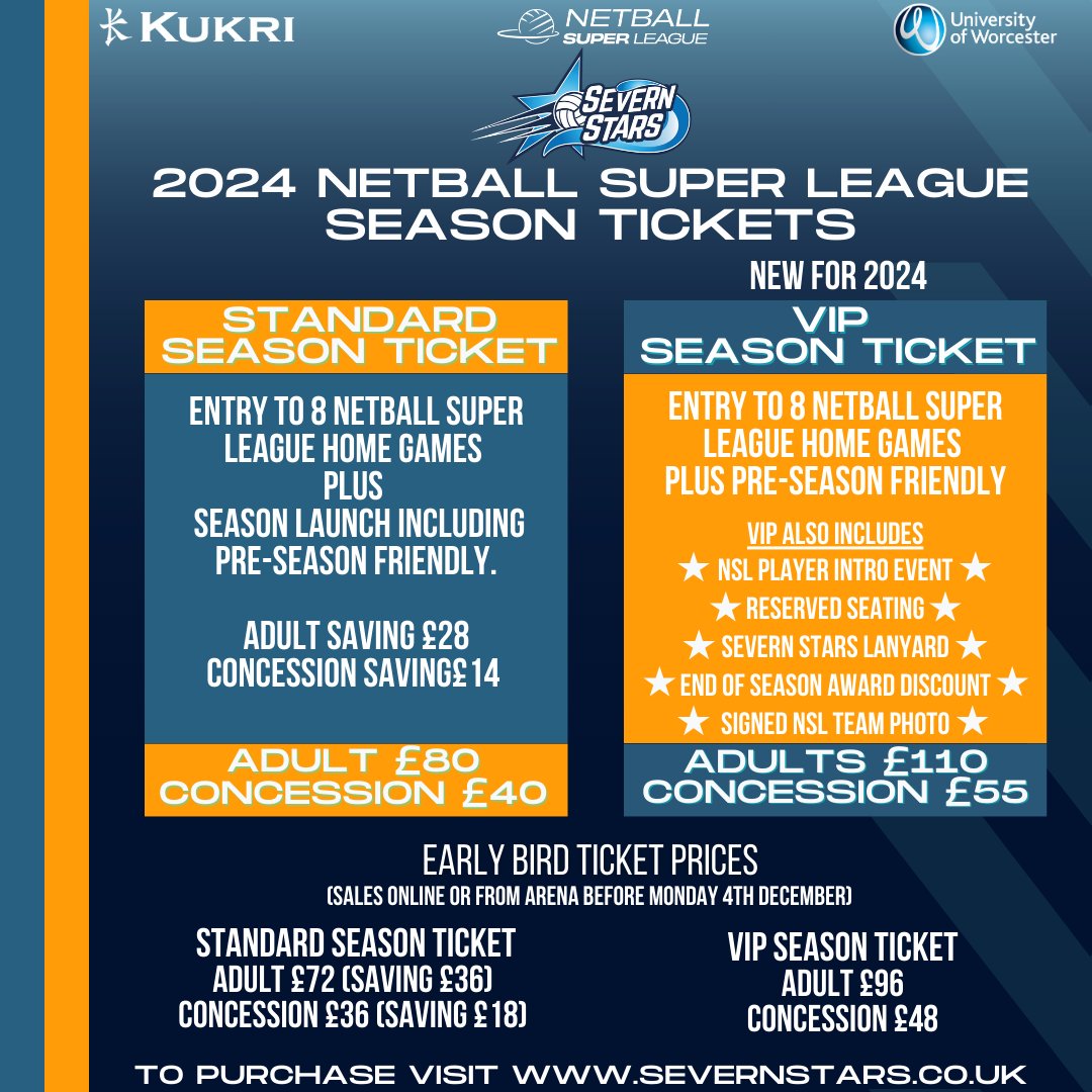 Our Early Bird Season Ticket offer ends in just 1 weeks time! 😱

You might just be wondering what to get that netball fan for Christmas.... a perfect stocking filler🎄🎁
Don't miss out! ⏲
🎫Purchase yours online at bit.ly/2INrTGM or from <a href="/universityarena/">University Arena</a> before 4/12/23