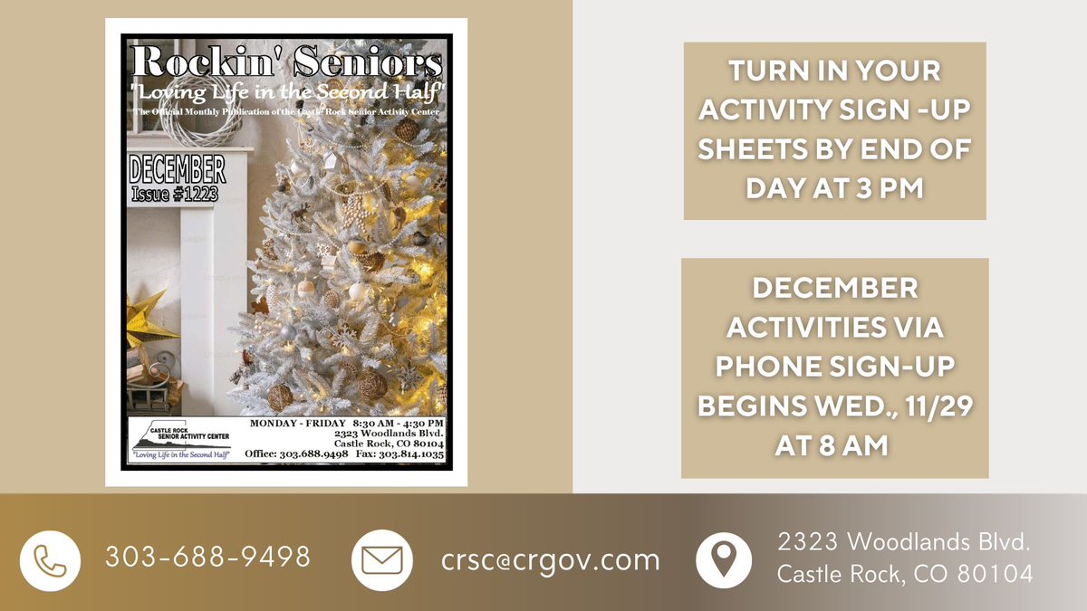 Castle Rock Senior Activity Center tweet media