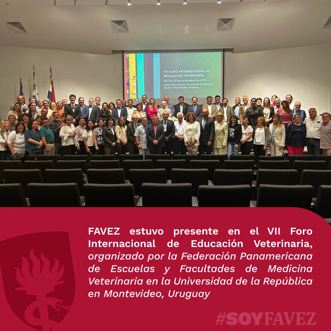 favez_upch's tweet photo. La Federación Panamericana de Escuelas y Facultades de Medicina Veterinaria organizó el VII Foro Internacional de Educación Veterinaria, en la Facultad de Veterinaria de la Universidad de la República en Montevideo, Uruguay; los días 20, 21 y 22 de noviembre del 2023.  (1/2) https://t.co/VPKD1kIW2N