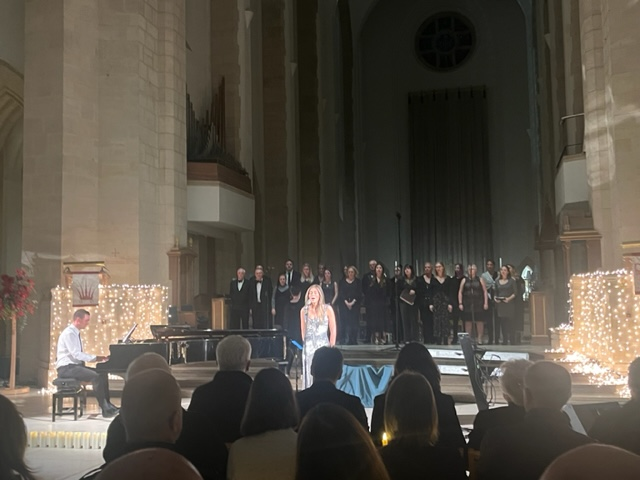 martinsreader's tweet photo. Fabulous evening at Guildford Cathedral on Friday listening to Nicola O sing beautifully in a  charity concert with Rick Wakeman and Peter Egan in aid of Saving Strays. Great to be a part of a supporters' crowd from @MartletHouse @RhodesHouseCran @EastHouseCran @cranleighschool https://t.co/sn8NyeolPe