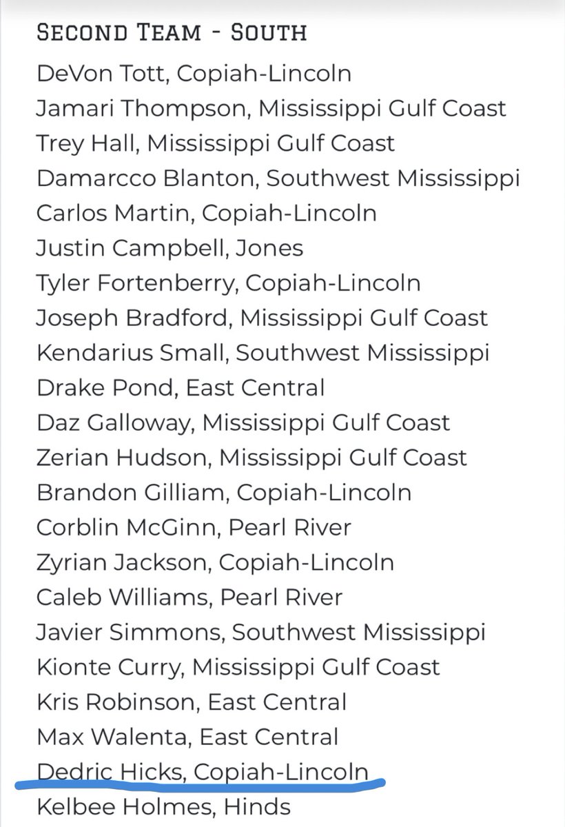 2nd Team All-MACCC South  #Jesus #AllGloryToGod