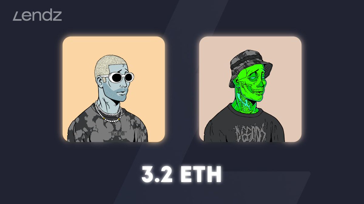 A little lesson for paperhands:

Instead of dumping flor, you can simply borrow on Lendz. For example, as this clever DeGods holder did by borrowing 3.2 ETH against 2 NFTs