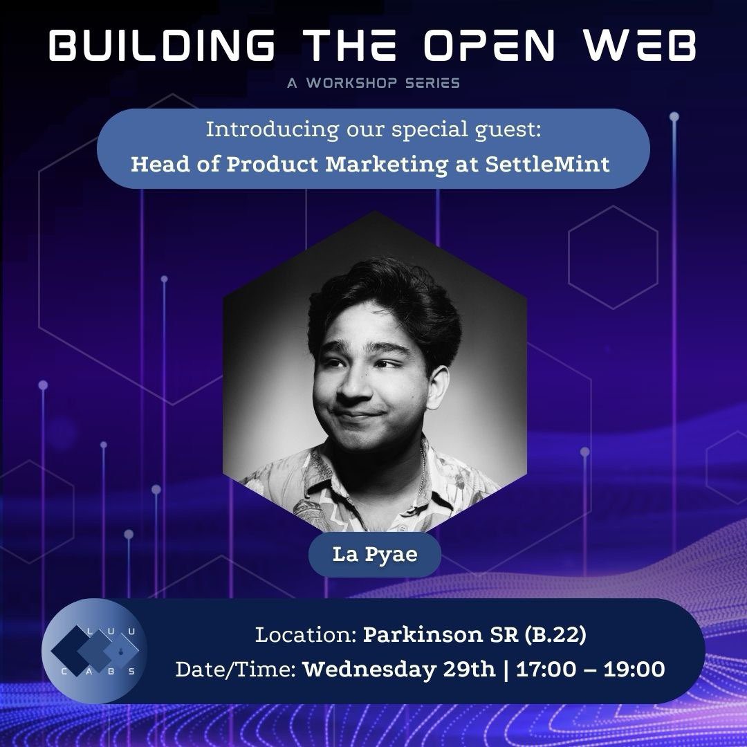 This Wednesday we will be teaming up to create an Ethereum banking smart contract.

We will also be joined by our special guest La Pyae Head of Product Marketing at SettleMint who will be giving an insight into how to market a web3 product.