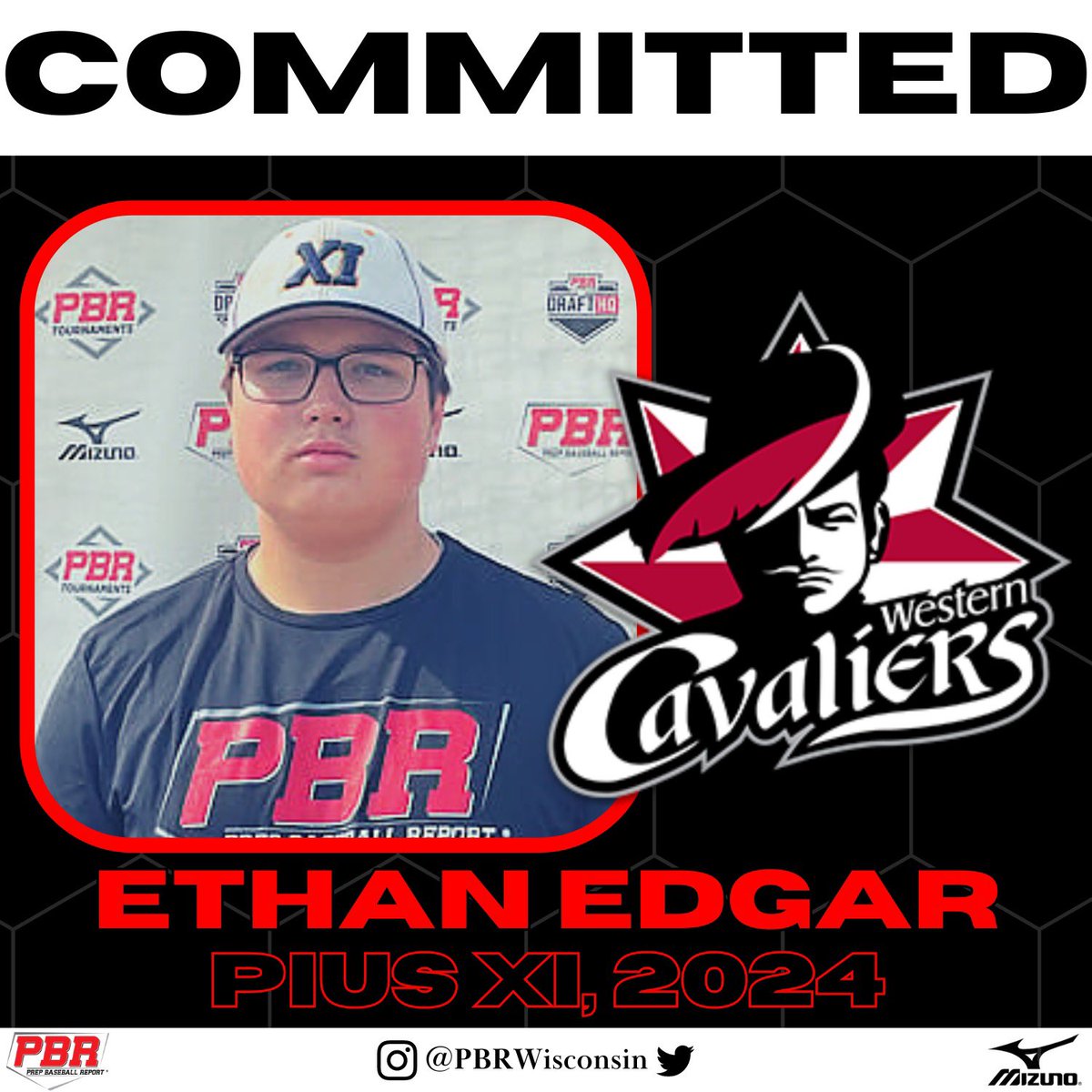 PrepBaseballWI's tweet photo. RHP Ethan Edgar (Pius XI, 2024) commits to Western Technical JC.

Edgar showed a deceptive delivery during his ‘pen at the #EasternWIOpen.

👤PROFILE: https://t.co/DpATreHmxK https://t.co/plVjnH2xQD