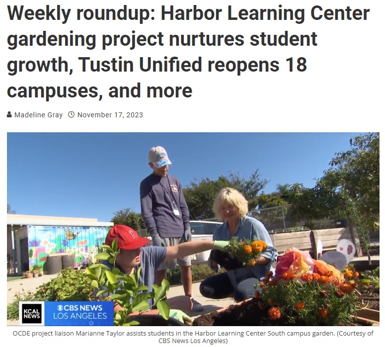 PathwaysOc's tweet photo. In case you missed it… an article from the OCDE Newsroom highlighting CTE in the OC!  At OCDE's Harbor Learning Center, students cultivate more than a sustainable garden - they grow career skills &amp; confidence. #CTEinOC #OCPathways https://t.co/SsqC360oH8