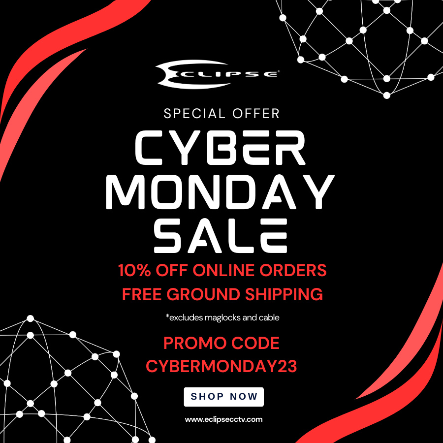 EclipseSurv's tweet image. This Cyber Monday, fortify your space with Eclipse security products! 🔒 Enjoy a 10% discount PLUS free ground shipping. 
🌟 Cyber Monday Special:
✨ 10% OFF on all Eclipse security products
✨ Free Ground Shipping
🚨 Excludes cable and wire. 🚨

bit.ly/3Kzn5Wz