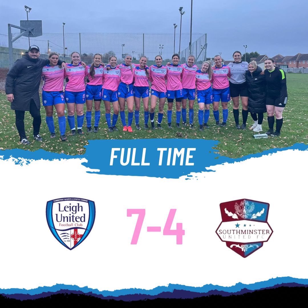 LEIGHUTDFC's tweet photo. Mixed results for Leigh united at the weekend 

Our vets team drew 3-3 vs top of the table white notley

Our Sunday team unfortunately lost 3-2 in the Essex cup

Our ladies team played division one leaders Southminster in a friendly and came away with an amazing 7-4 victory https://t.co/OeBoOuogHo