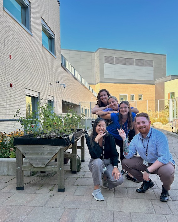 Queen's PM&R residents using #growthmindset to ensure both our rehab patients and tomato plants flourish #greenthumbs #rehab #residentlife. Thanks to Dr. Cindy Nguyen for this photo. See all entries at tinyurl.com/4s9w8xwe. #TheArtofResidency