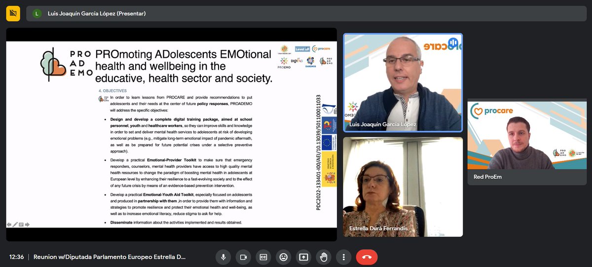 ProEm_Red's tweet photo. ▶️El catedrático de la @ujaen
 Luis Joaquín García, y el investigador Jesús Sánchez le expusieron las claves de proyectos como 🧠#PROCARE, #DAREMOS #PROADEMO, la hoja de ruta de PROEMO, @DigitasUJA o Level Up.

ℹ️👇https://t.co/jgUI70GqGf https://t.co/QcYX49sATk