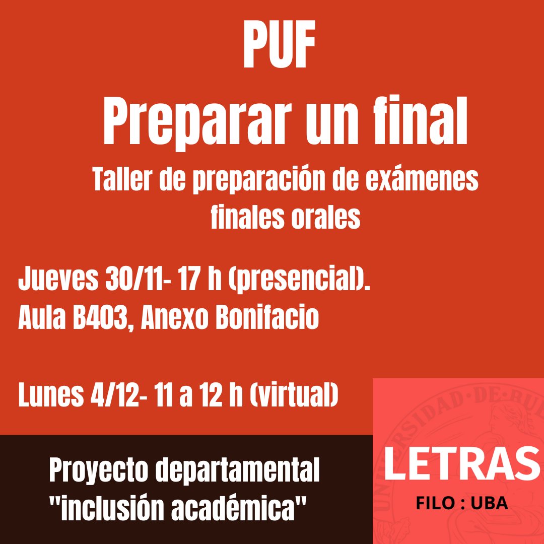 Departamento de Letras (UBA) tweet media