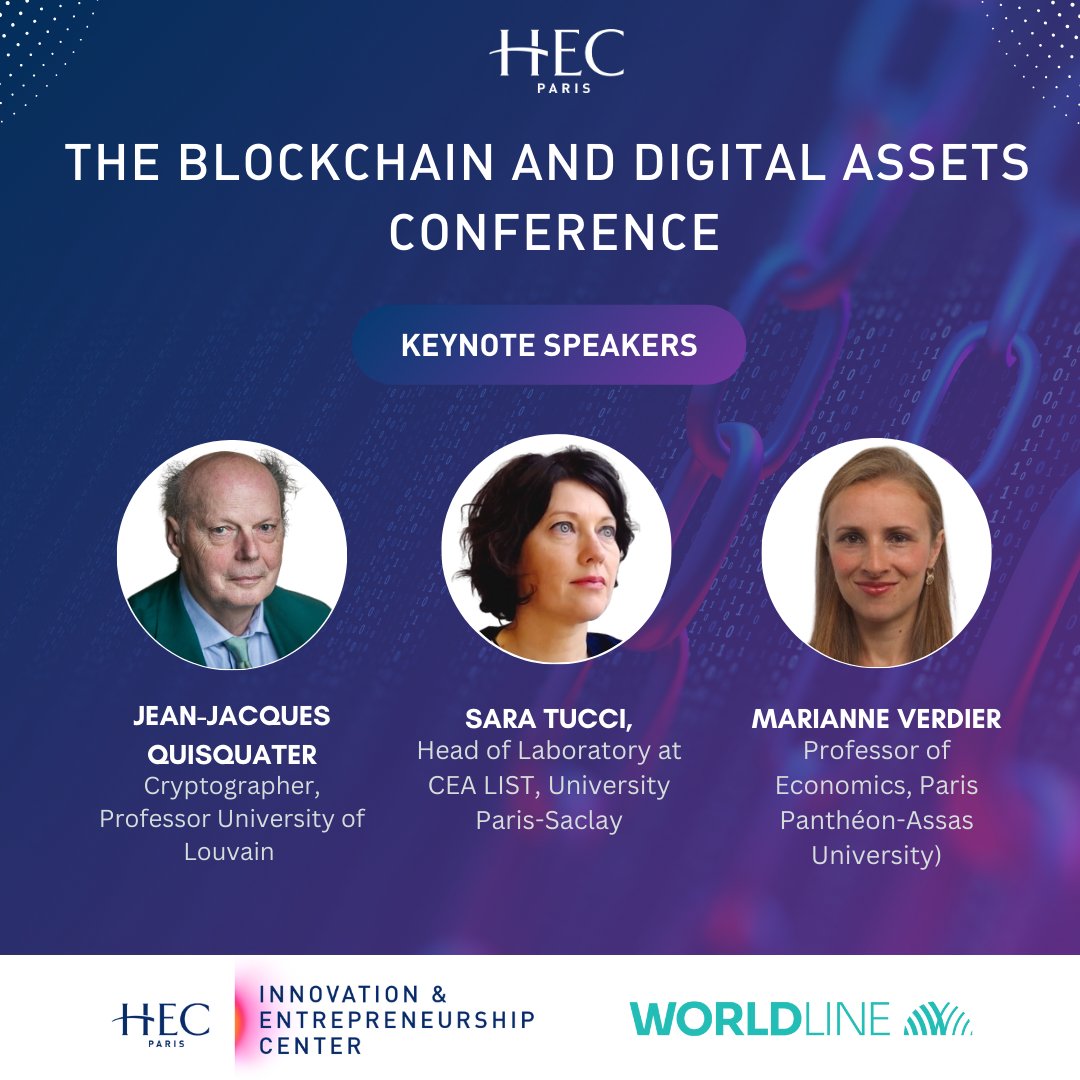 Stay tuned with #HECblockchain and connect with academics and #blockchain experts! 👉@jerome_dugast @grlewkowicz @BuyalskayaSan @DirkNiepelt @BarthelemyEcon @0xMikolaj @XLavayssiere @JulienXPrat @JulienLegoc @WorldlineGlobal @ScPoResearch @AccentureFrance @ecb @MastercardFR