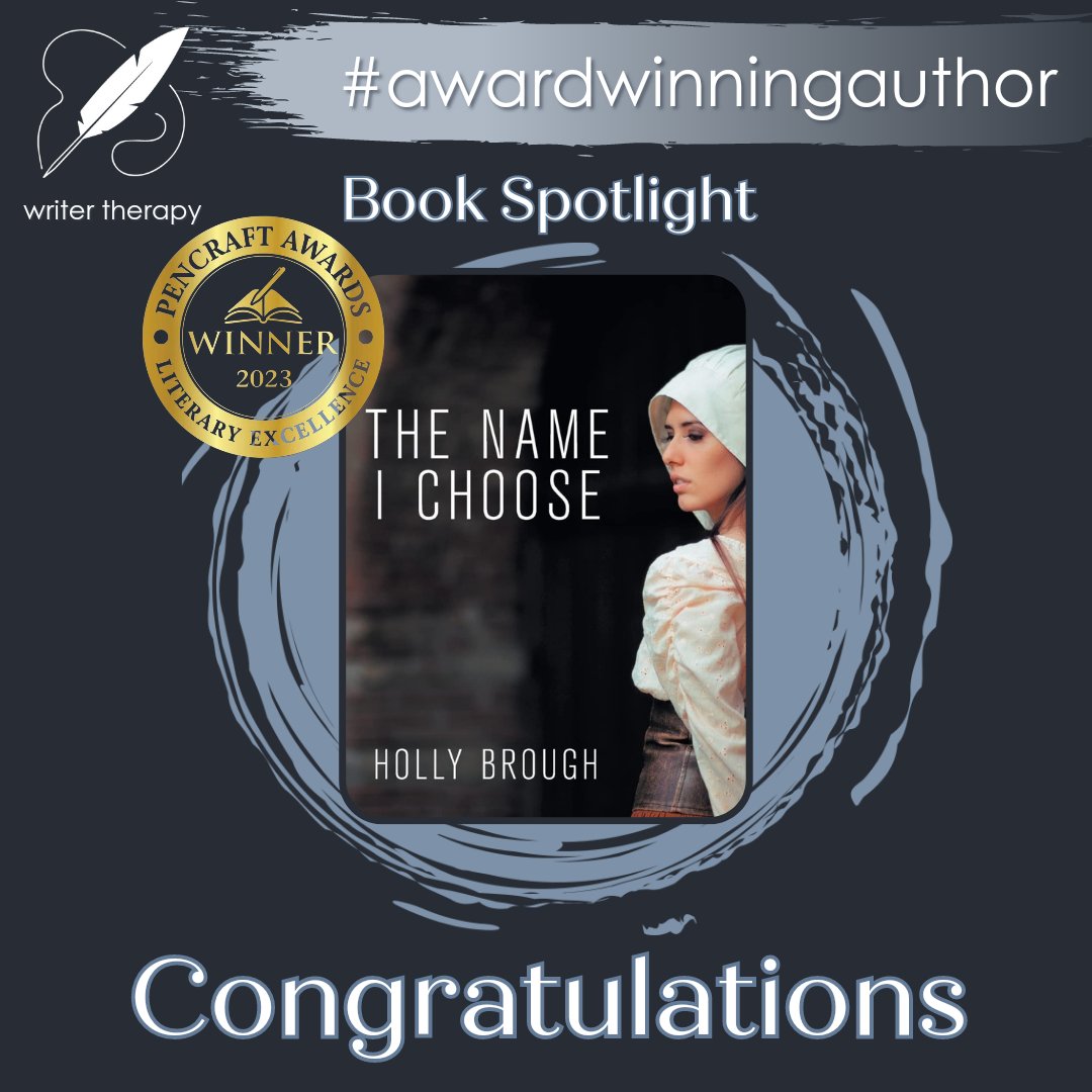 WriterTherapy's tweet photo. We're so happy to congratulate our client, @HollyBrough5, on winning the Pencraft Awards for literary excellence. Congratulations, Holly. 
#awardwinningauthor https://t.co/aoFEcK0TTe