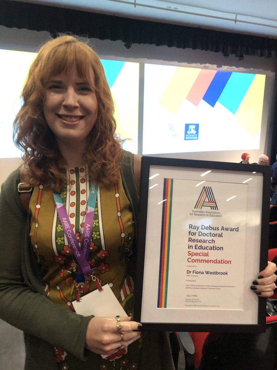 Congratulations @FionaWestbrook3 for this well deserved accolade! @AustAssocResEd