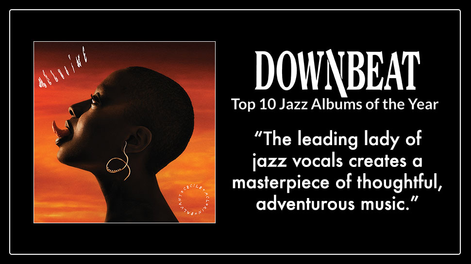 @thebeatles @DownBeatMag @bradmehldau “The leading lady of jazz vocals creates a masterpiece of thoughtful, adventurous music.” —@DownBeatMag, naming @CecileSalvant’s ‘Mélusine’ one of the Top 10 Jazz Albums of the Year downbeat.com/news/detail/to…