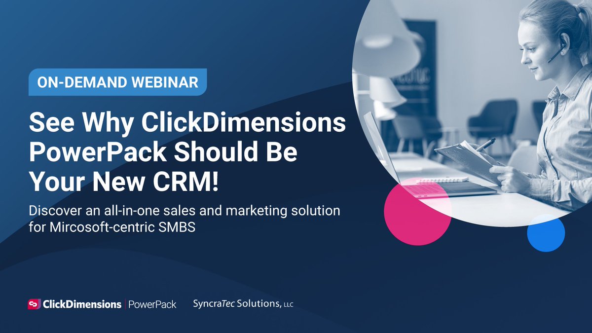 SyncraTec's tweet photo. Watch our on-demand webinar to discover why #PowerPack is your new #SMB sales &amp; #marketing solution: https://t.co/TYhjM4qxOG https://t.co/EfLSi159ml