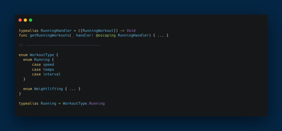 brunolorenzop's tweet image. Typealias could be very helpful if we&apos;re trying to reduce our code complexity

#iosprogramming #swiftlang