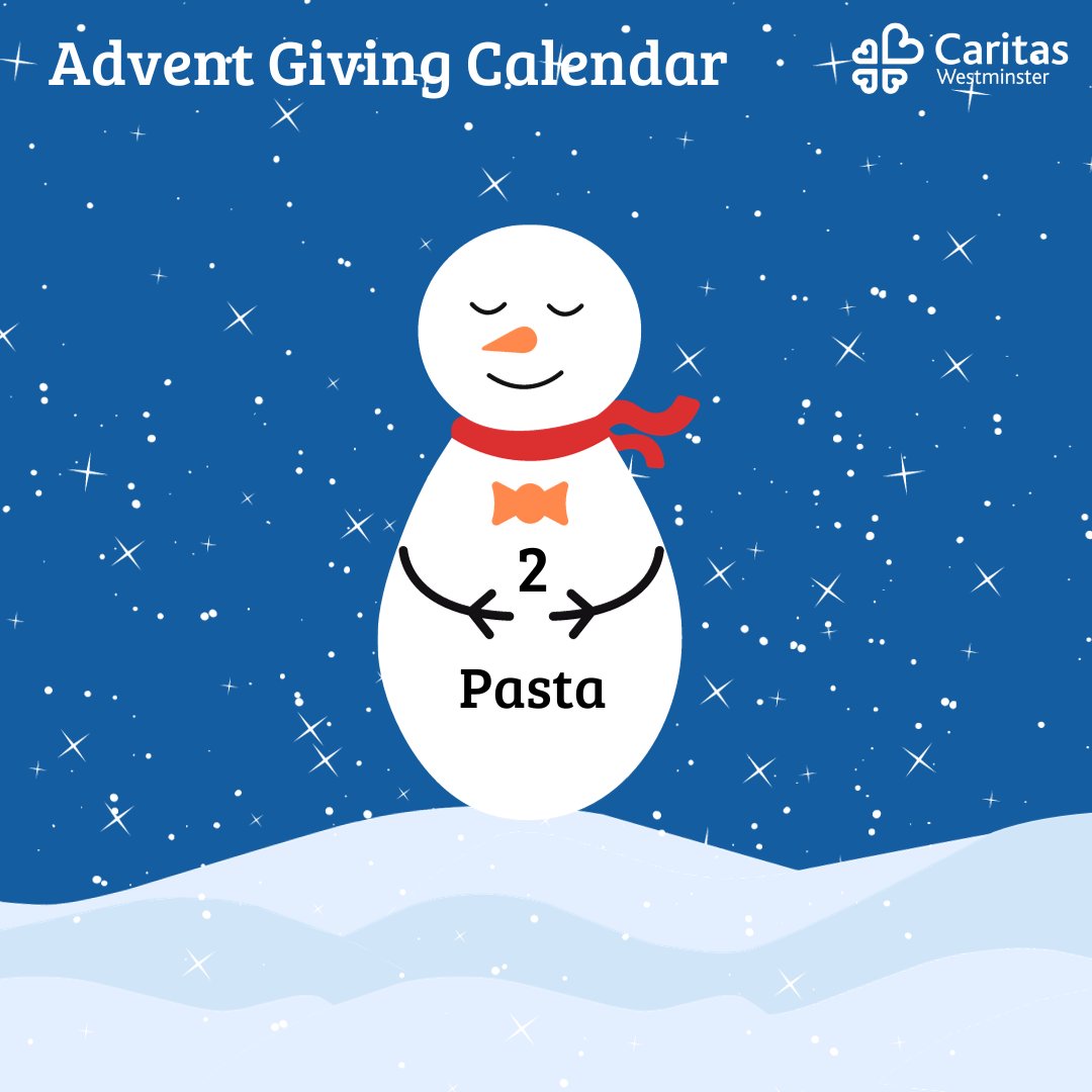 Day 2 of our #AdventGivingCalendar Today we're all spoilt for choice! So, whether you prefer spaghetti, fusilli, penne, tagliatelle or macaroni, pop some #pasta into your trolley today! And it's not to late to join in, by downloading a calendar here ⬇️ caritaswestminster.org.uk/food-security-…