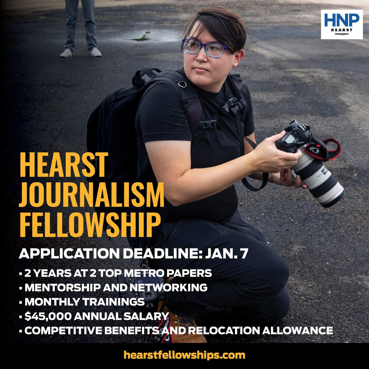 👀For early career journos, applications for the Hearst fellowship are open til Jan 7. It's helped me feel out my place in the industry & given me opportunities I didn't think were possible a few years out of college. (Plus, look at this cool photo of the cool @SalguWissmath)