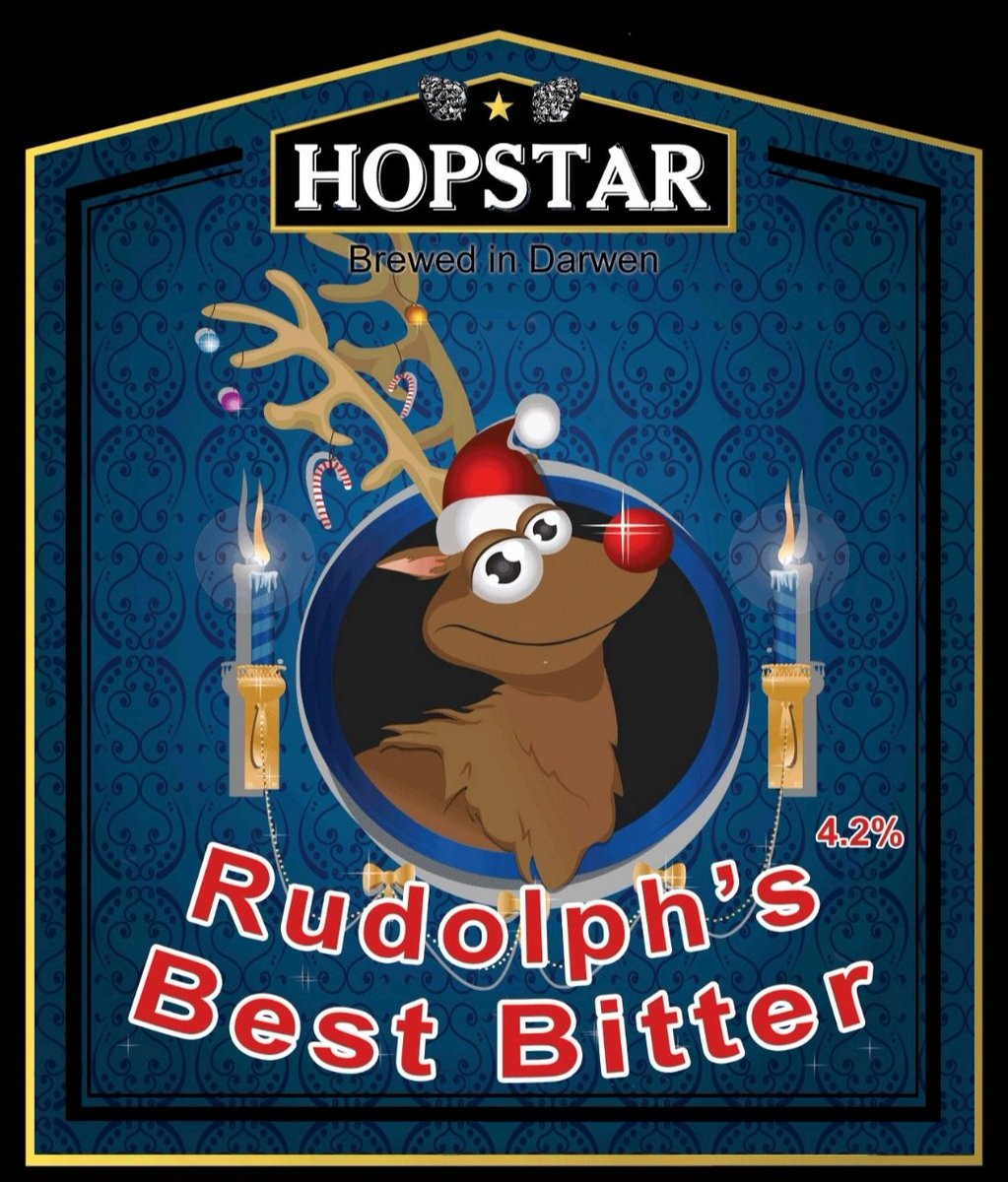 🎄🍻🎅 What's not to love about a cheesey Christmas pump clip!? 🎅🍻🎄

Our RUDOLPH'S BEST BITTER 4.2% is ready to go this week

If you would like to be added to our Trade Mailing List please send us your email.

☎️ 07933590159
📧 hopstarbrewery@hotmail.com