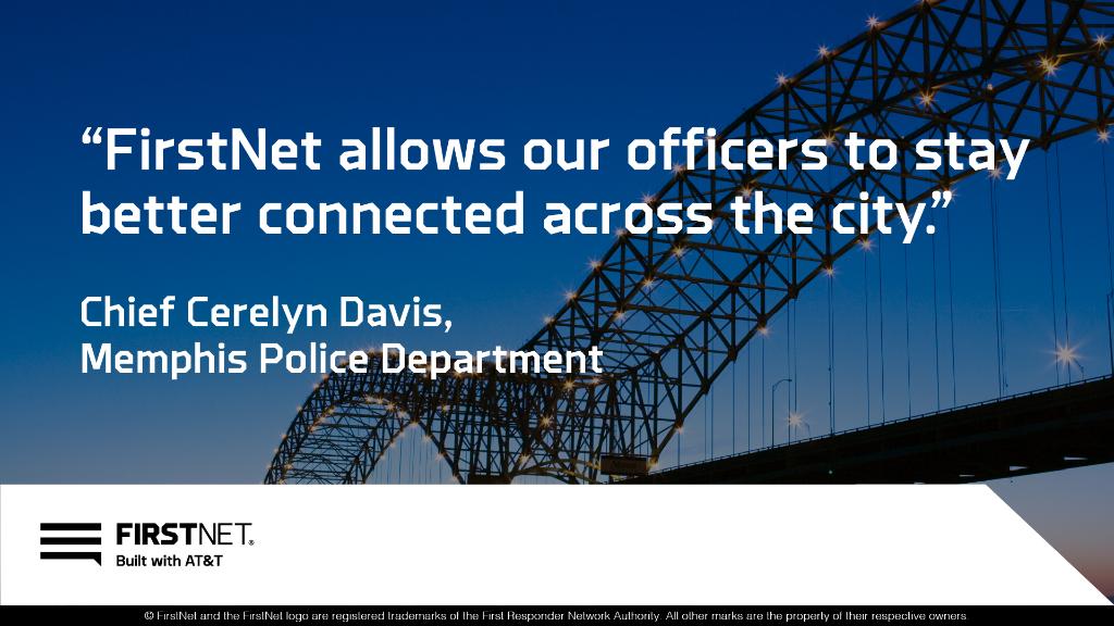 We’re proud to welcome the Memphis Police Department to FirstNet – and support the communication and connectivity needs of its officers.  

Read more here: firstnet.com/community/news…