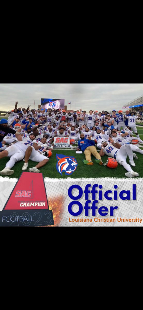 AGTG, blessed to receive my second offer 🙏🏼 @eGabrielBulliard <a href="/KoachVineaux/">Vino</a> <a href="/LCU_ftball/">LCU Football</a> <a href="/CarencroFB/">Carencro Football</a> <a href="/RecruitLouisian/">Recruit Louisiana™️</a>