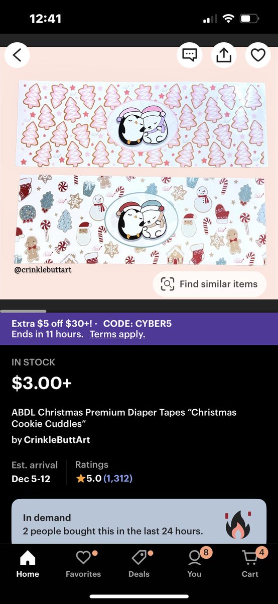 Not tryna enable BUT….<a href="/crinklebuttart/">Mommy Rey of CBA ☁️🎀</a> has a sale goin on AND AND AND LOOK WHAT SHE HAS!! I ordered some and I just can’t wait to be a festive lil baby 🥰🥰🥰