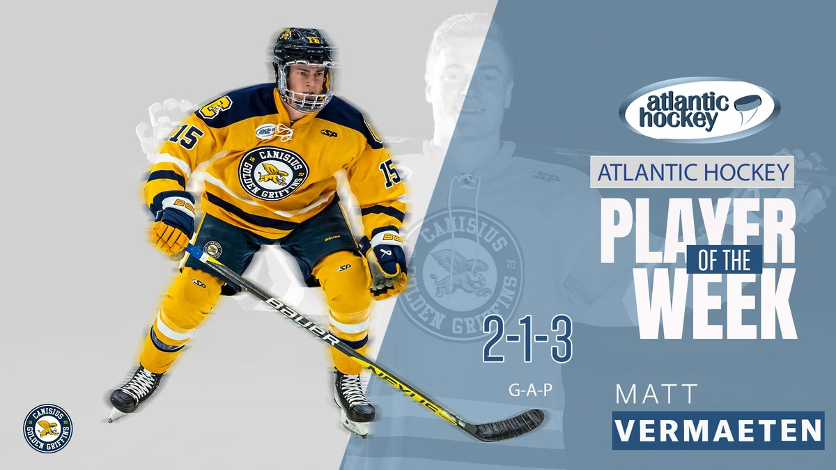 Atlantic_Hockey's tweet photo. Player of the Week⤵️

https://t.co/RwUqlkI57L https://t.co/hurhTrXgHj