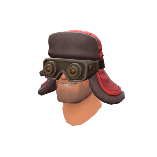 TF2HatOfTheWeek's tweet photo. This week's hat is the Arctic Mole, which is for the Engineer. It is a hat resembling a ushanka with a pair of dark goggles with team-colored lenses. This was made by Tabby, Sky and Barno and was added on December 5, 2022. https://t.co/JRLtMsQ5UL